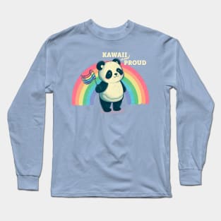 Kawaii and Proud - Gay Pride Panda Long Sleeve T-Shirt